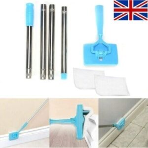Microfiber Baseboard Cleaning Skirting Mop Easy Cleaner 360° Extendable Home UK